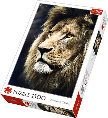 Fotoja e Puzzle Trefil Portret i një luani, 1500 elemente