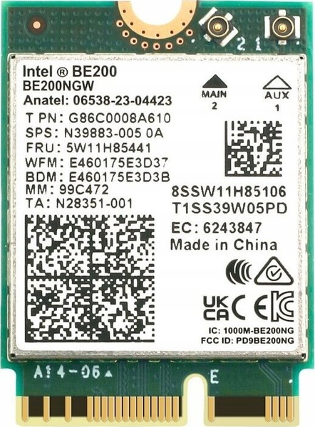 Fotoja e Kartelë rrjeti Intel WI-FI 7 2230 2x2 BE+BT vPro (BE200.NGWG)