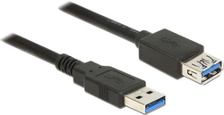 Fotoja e Kabllo Delock USB-A - USB-A, 0.5m, e zezë