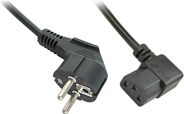 Fotoja e Kabllo rryme Lindy CEE7/7-IEC 320 30302, 3m, e zezë