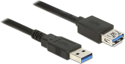 Fotoja e Kabllo DeLock USB A - USB A 85057, 3m, e zezë