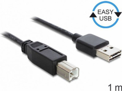 Fotoja e Kabllo Delock USB-A - USB-B, 1m, e zezë