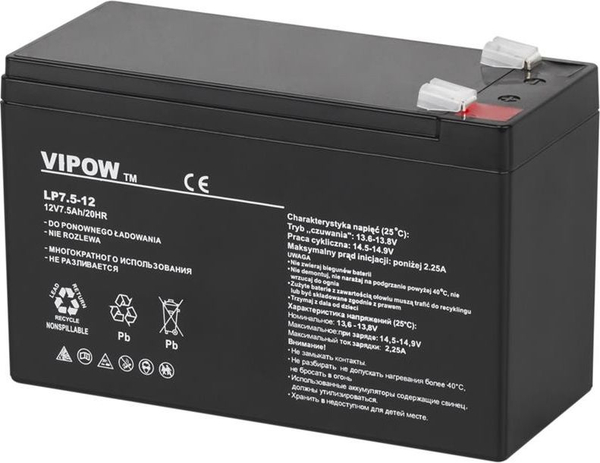 Fotoja e Bateri VIPow 12V/7.5Ah