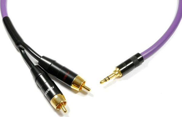 Fotoja e Kabllo Melodika Jack 3.5mm në RCA (Cinch) x2, 10m, vjollcë