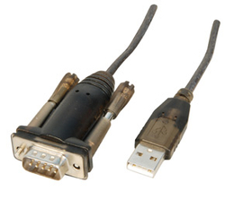 Fotoja e Kabllo Lindy USB-A - RS-232, 1.5m, e zezë