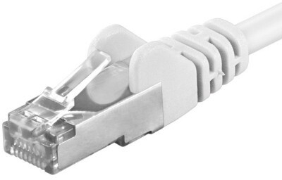Fotoja e Kabllo Premiumcord Patch CAT6a S-FTP, RJ45-RJ45, AWG 26/7, 0.25m, e bardhë