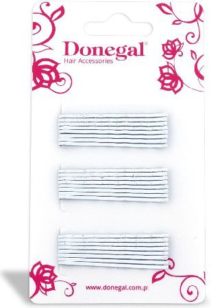 Fotoja e Kapëse për flokë Donegal FA-5503, 24 copë, të bardha