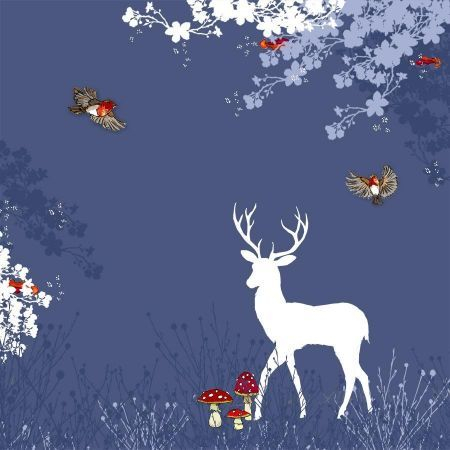 Fotoja e Kartolinë Clear Creation Swarovski CL3407 Deer and Birds
