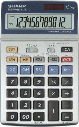 Fotoja e Kalkulator Sharp EL337C, 12 shifra, 4 butona memorie