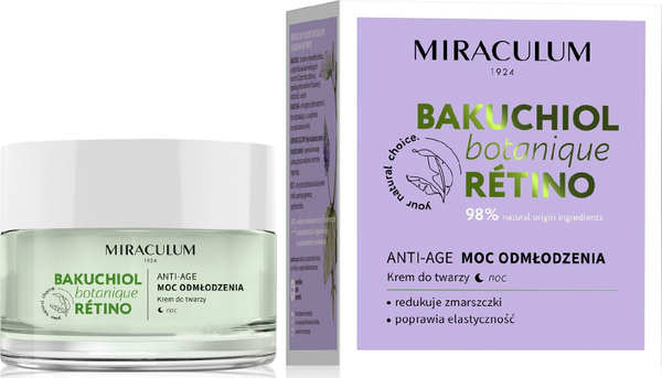 Fotoja e Krem nate rigjenerues Miraculum Bakuchiol Botanique Retino, 50 ml