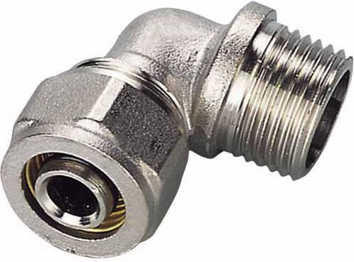 Fotoja e Bërryl Pex-AL-PEX, me fije të jashtme, 1/2" x 16 mm