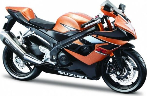 Fotoja e Model 3D i motorit Suzuki Maisto, 1:12, portokalli