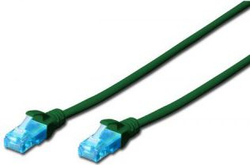 Fotoja e Kabllo rrjeti Digitus Patch Cord U/UTP Cat.5e, PVC, 1 m, e gjelbër (DK-1512-010/G)