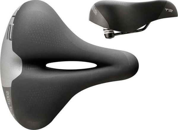 Fotoja e Shalë për biçikletë Selle Italia Touring T2, 7x9cm, e zezë