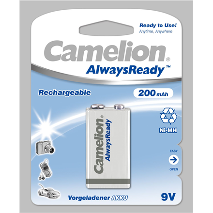 Fotoja e Bateri e rikarikueshme Camelion Always Ready, 9V Block, 200 mAh