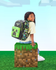 Fotoja e Çantë shkolle Promax Minecraft, 40x32x20cm, zezë/gjelbër, Picture 3