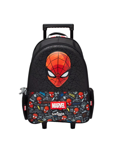 Fotoja e Çantë shkolle me rrota Promax Spiderman, 40x32x20cm, zezë