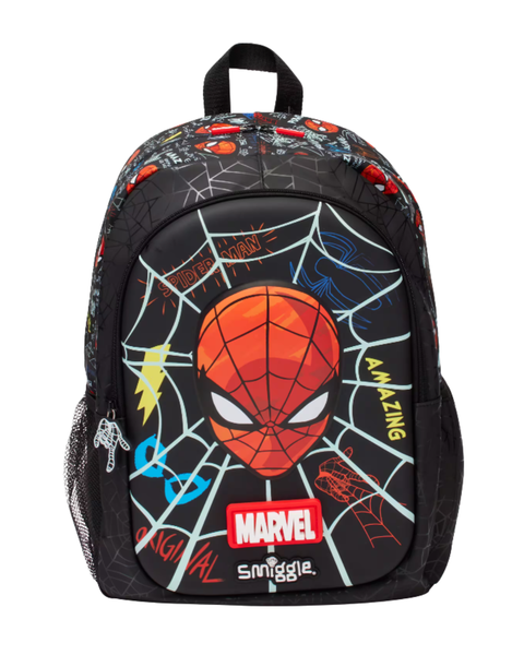 Fotoja e Çantë shkolle Promax Spiderman, 40x32x20cm, zezë