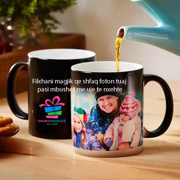 Fotoja e Gotë e personalizuar Dhuro Dhurate, porcelan, e zezë, 400ml