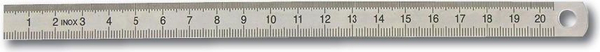 Fotoja e Shirit matës inox i butë Gimex 214.192, 200 × 13 × 0,5 mm, i argjendtë