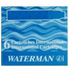 Fotoja e Rimbushje për stilolaps Waterman Inter S0110950, e kaltër, 6 copë, Picture 1
