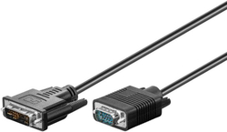 Fotoja e Kabllo Goobay DVI-I - D-Sub (VGA), 1m, i zi