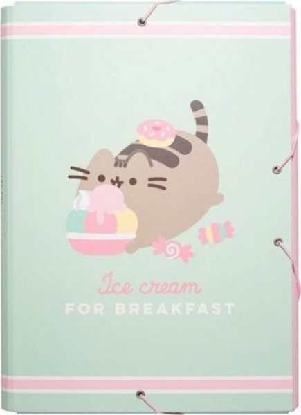 Fotoja e Dosje Pusheen, e gjelbër/rozë
