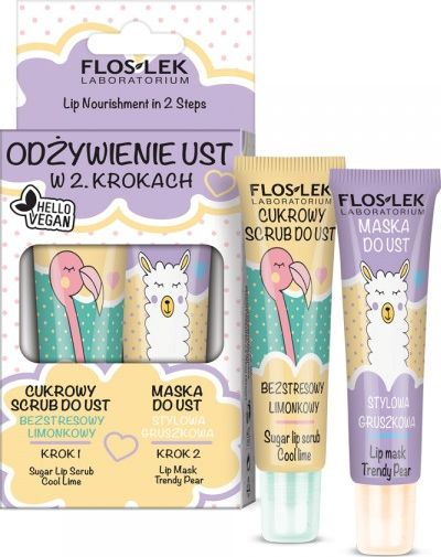 Fotoja e Set kujdesi per buze Floslek FLOS*LIP CARE VEGE Duo
