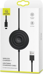 Fotoja e Karikues induktiv Usams US-CC096WH01, me kabllo karikimi Lightning, 2A