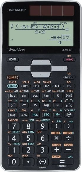 Fotoja e Kalkulator shkencor Sharp ELW506TGY, 16 karaktere, i zi