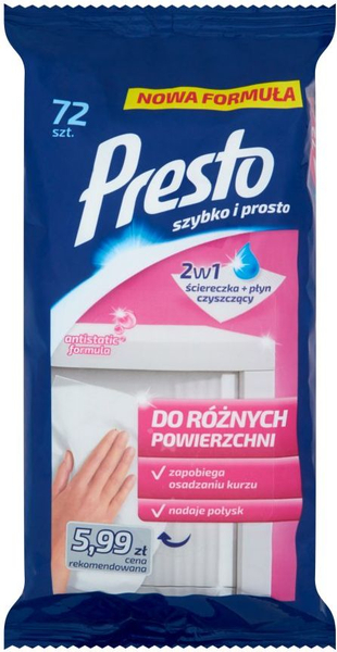 Fotoja e Faculeta të lagura Presto, 72 copë