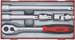 Fotoja e Set çelësash Teng Tools, 5 mjete, 1/2" çelës Ratchet