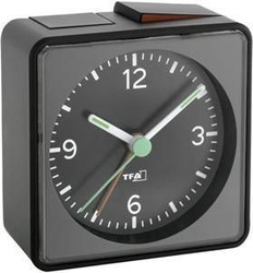 Fotoja e Orë me alarm TFA, 70 x 70 mm, e zezë