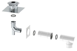 Fotoja e Set gypash për sistem të gazit Jeremias 75F940, Ø 80/125 mm, çelik inox