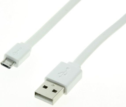 Fotoja e Kabllo Roline USB-A - microUSB, 1m, e bardhë