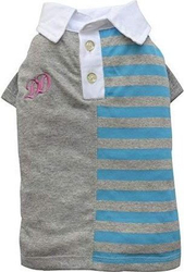 Fotoja e Maicë për qen DoggyDolly Polo Shirt Grey-Blue, S, e hirtë/e kaltër