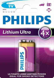 Fotoja e Bateri Philips 6FR61LB1A/10, lithium ultra 9V / 1