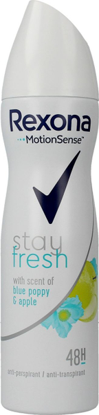 Fotoja e Deodorant sprej Unilever Rexona Stay Fresh, Blue Poppy & Apple, 150 ml