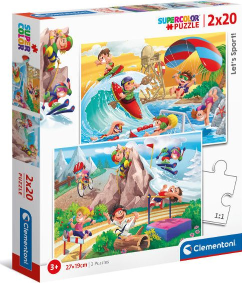 Fotoja e Puzzle Clementoni : Let's Sport! 2 x 20 elemente