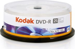 Fotoja e Disk DVD-R Kodak, 4.7 GB, 16x, 25 copë