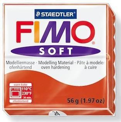 Fotoja e Plastelinë Staedtler Fimo Soft, 56g, e kuqe