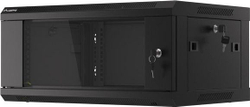 Fotoja e Kabinet Lanberg për montim në mur, 19", 4U (modeli WF01-6404-10B), 450 mm, i zi