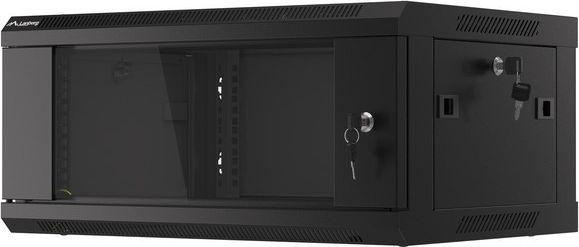 Fotoja e Kabinet Lanberg për montim në mur, 19", 4U (modeli WF01-6404-10B), 450 mm, i zi