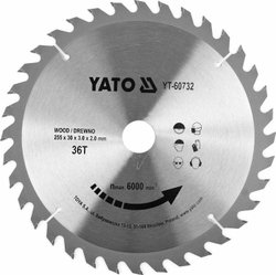 Fotoja e Disk prerës Yato Widia 255X36TX30MM