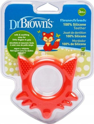 Fotoja e Lodër për dhëmbë për foshnja Dr Browns FLEXEES-TEETHING, e kuqe
