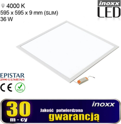 Fotoja e Llambë Nvox Panel, 36W, 4000K, e bardhë