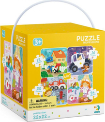 Fotoja e Puzzle 4 në 1 Dodo "Profesionet për fëmijë", 12/16/20/24 elemente, +3 vjeç