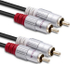 Fotoja e Kabllo Qoltec RCA (Cinch) x2 - kabllo RCA (Cinch) x2 0,5 m, e zezë, Picture 1