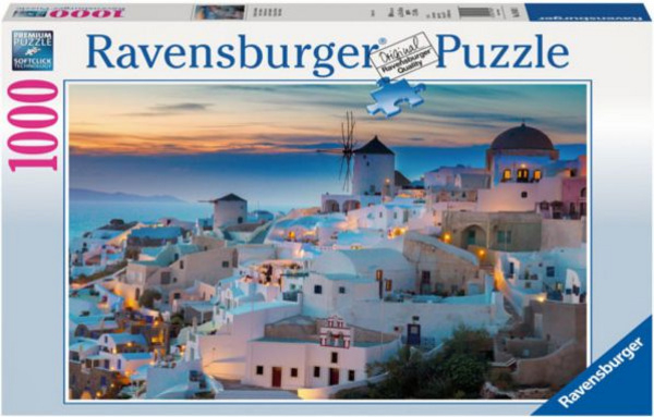 Fotoja e Lodër puzzle Ravensburger Santorini 196111, 1000 elemente