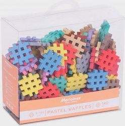 Fotoja e Blloqe lodër për fëmijë Marioinex Waffle Mini Pastel, 140 copë